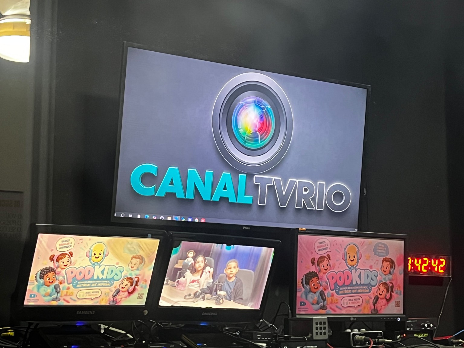 Estúdio do Canal TV Rio, registro dos bastidores
